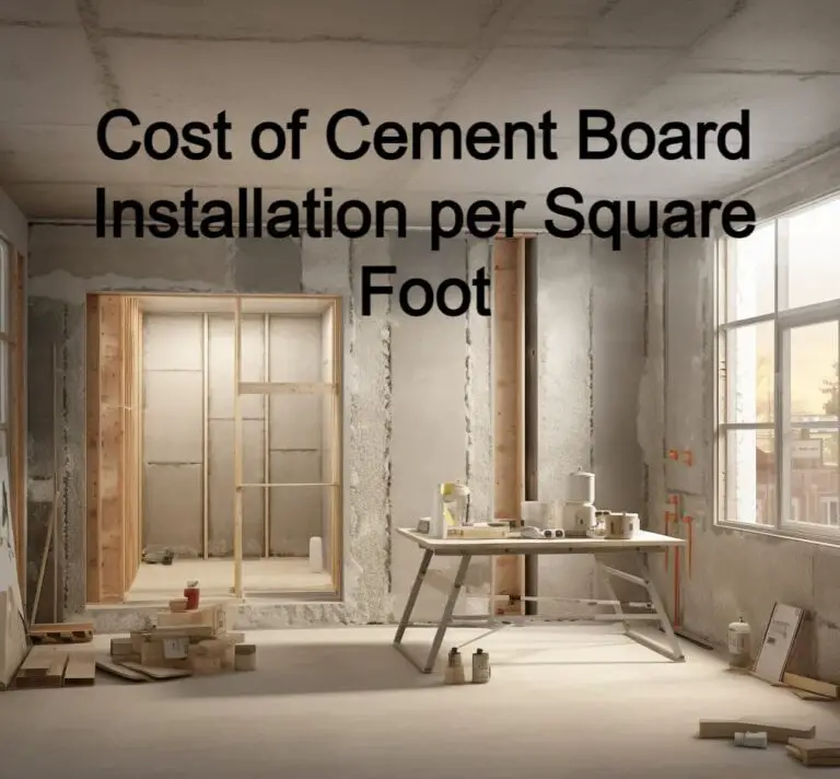 Cost of Cement Board Installation per Square Foot